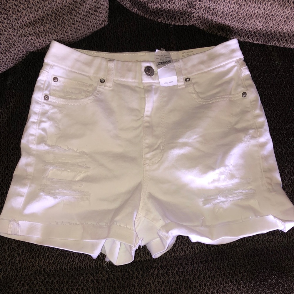 NWT American Eagle curvy high -rise white shorts 6